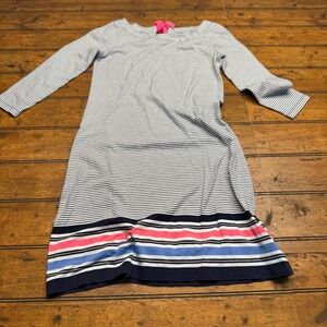 Lilly Pulitzer Striped Long Sleeve Boat Neck Dress‎ with Pink Bow